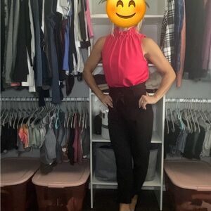 Ann Taylor Hot pink formal tank Size M